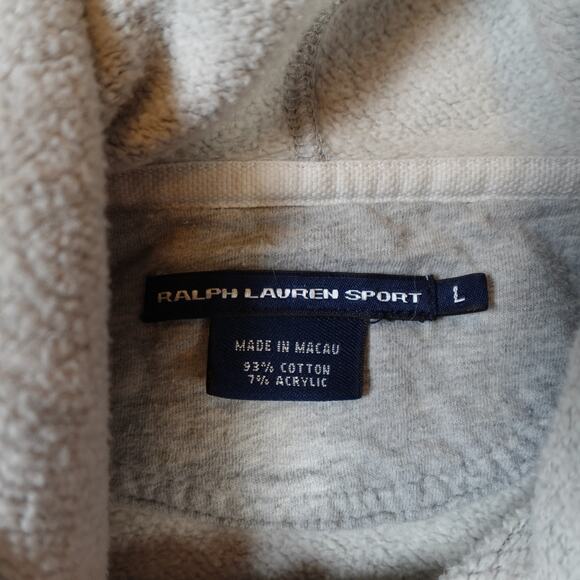 Polo Ralph Lauren Jacket Womens Large Full Zip Hooded Hoodie Gray Sport - Picture 2 of 7